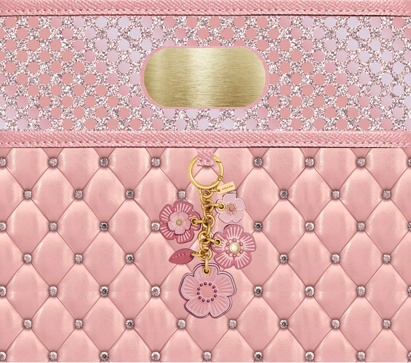 Rose Gold Leather Diamonds 20oz Skinny Tumbler Printed Paper