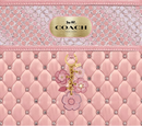 Rose Gold Leather Coach 20oz Skinny Tumbler Printed Paper