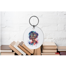 5cm Round Keyring Print book brain