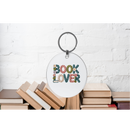 5cm Round Keyring Print book lover