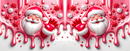 3D Red Dripping Santa Printed Sublimation Paper for 11oz mug.