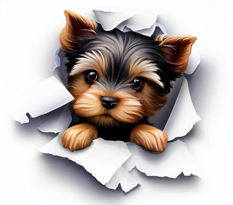 3D Puppy Break Out 20oz Skinny Tumbler Printed Paper