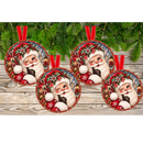 Winking santa  Christmas Hanging Ornament Sublimation Prints