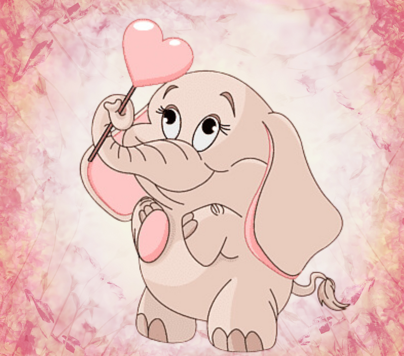 Baby Pink Elephant 20oz Skinny Tumbler Printed Paper