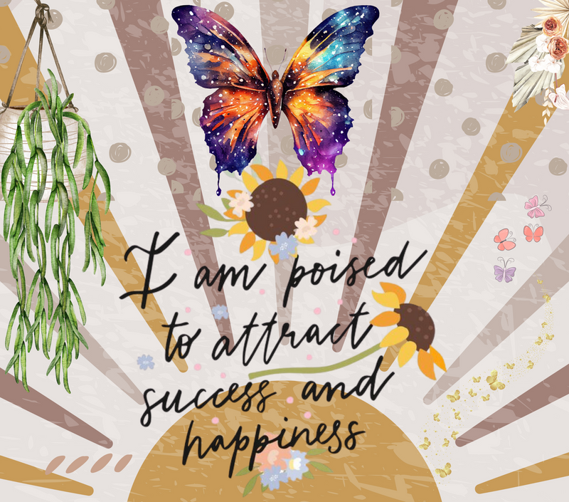 I am Poised 20oz Skinny Tumbler Printed Paper