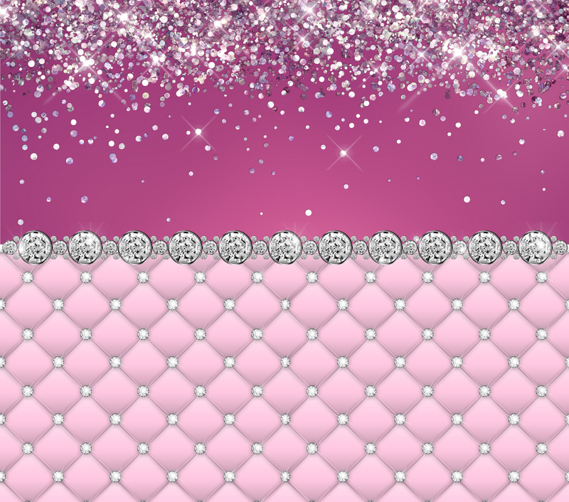 Pink Glitter Diamonds 20oz Skinny Tumbler Printed Paper