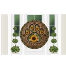 Sublimation Round Welcome Print - Floral Paw
