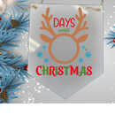 Christmas Hanging Countdown Board 3mm White Acrylic