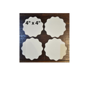 3mm White Acrylic Swirl Coasters