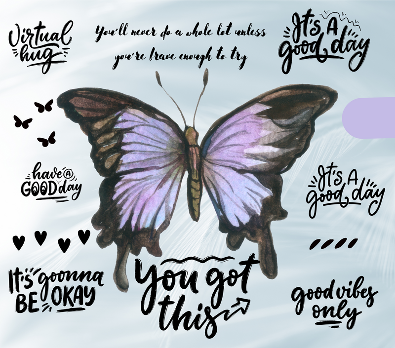 Virtual Hug 20oz Skinny Tumbler Printed Paper