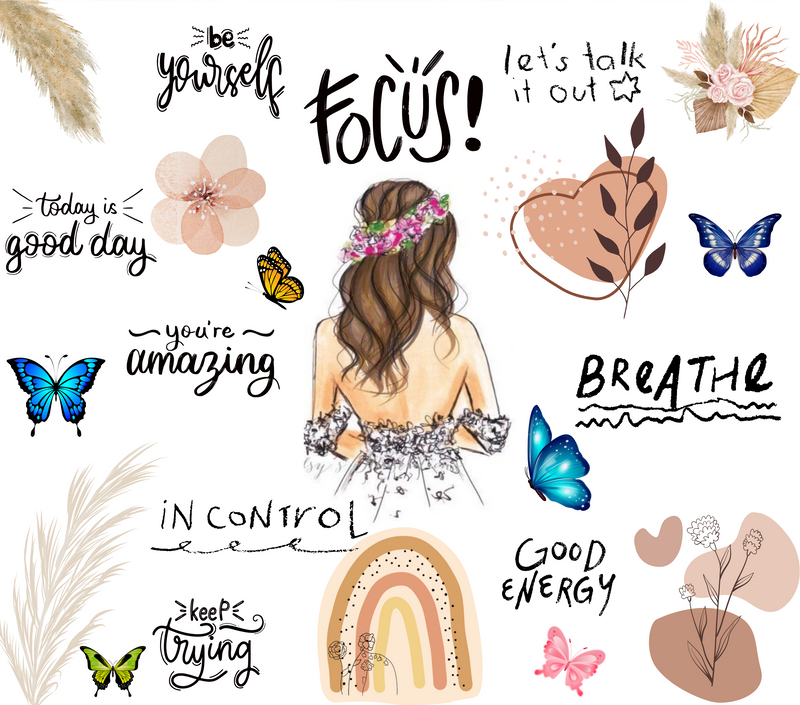 Focus On Yourself  20oz Skinny Tumbler Printed Paper