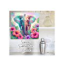 Square Clock Sublimation Print - Elephant