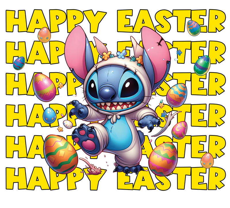 Transfer Sheet - Happy Easter Alien Eggs