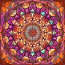 Stained Glass Orange Mandala 20oz Skinny Tumbler Printed Paper
