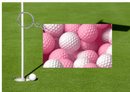 Sublimation Rectangle hardwood Keyring pink balls