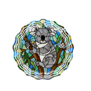 Stained Glass Koala Wind Spinner Sublimation Design