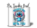 20oz Skinny Tumbler Printed Paper - I Will Bite