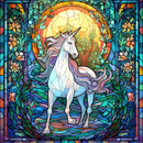 Stained Glass Unicorn 20oz Skinny Tumbler Printed Paper