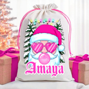 Personalized Santa Sack DTF Print - Bubble Santa