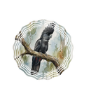 black Cockatoo Wind Spinner Sublimation Print