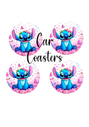 Car Coaster Sublimation Prints Blue one