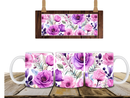 11oz Sublimation print - Purple Floral