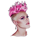 Pinky Art Face 20oz Skinny Tumbler Printed Paper