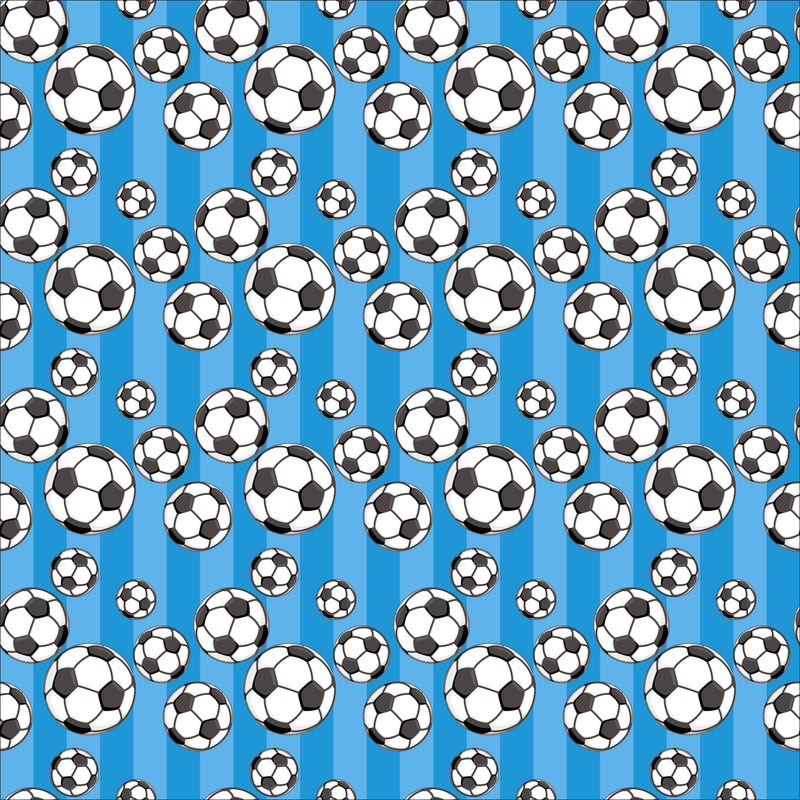 A4 Printed Sublimation Sheets - Blue Soccer