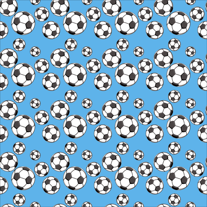 A4 Printed Sublimation Sheets - Blue Soccer