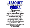 Absolut Vodka 20oz Skinny Tumbler Printed Paper