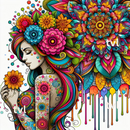 Mandala Lady 20oz Skinny Tumbler Printed Paper