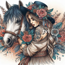 Floral Lady 20oz Skinny Tumbler Printed Paper