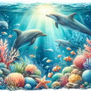 20oz Skinny Tumbler Printed Paper - Tropical Waters