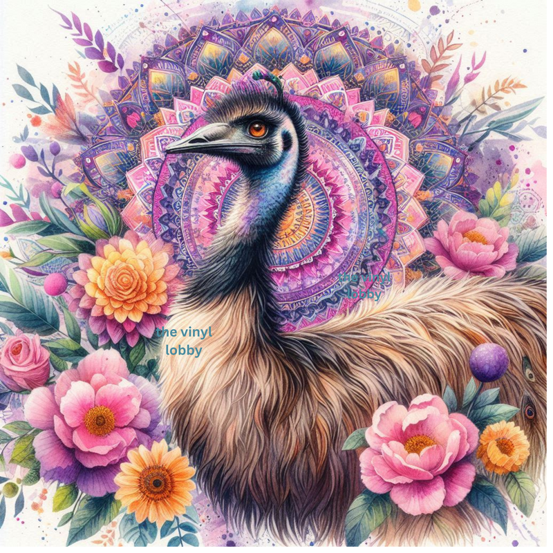 20oz Skinny Tumbler Printed Paper - Mandala  Emu