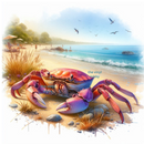 20oz Skinny Tumbler Printed Paper -Pink Crab