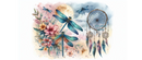 Blue Dragon Fly Dream Catcher Printed Sublimation Paper for 11oz mug.