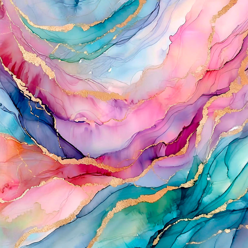 A4 Printed Sublimation Sheets - Sweet Pastel Alcohol Ink