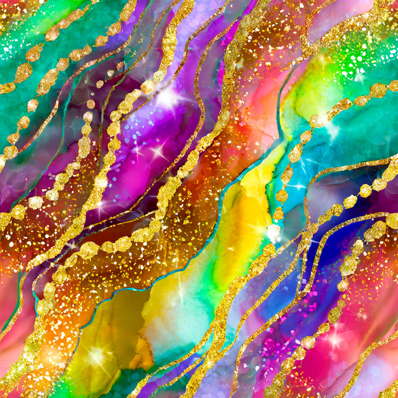 A4 Printed Sublimation Sheets - Psychedelic Rainbow Alcohol Ink