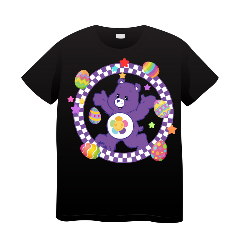 DTF Transfer Sheet - Care Bear Easter Purple