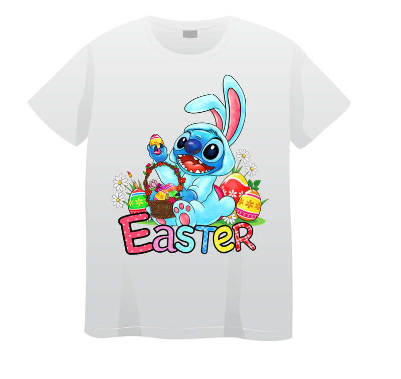 DTF Transfer Sheet - Blue Alien Easter
