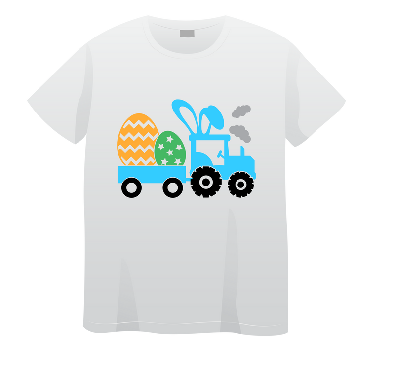 DTF Transfer Sheet - Easter Tractor