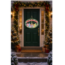 Christmas Sublimation Oval Welcome Sign Print - Merry Christmas CB