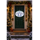 Christmas Sublimation Oval Welcome Sign Print - Snowmen
