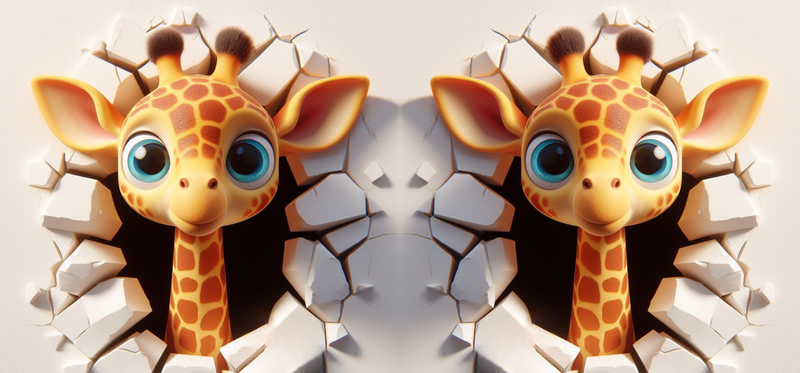 3D Baby Giraffe Printed Sublimation Paper for 11oz mug.
