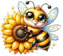 DTF Transfer Sheet - Sunflower Bee