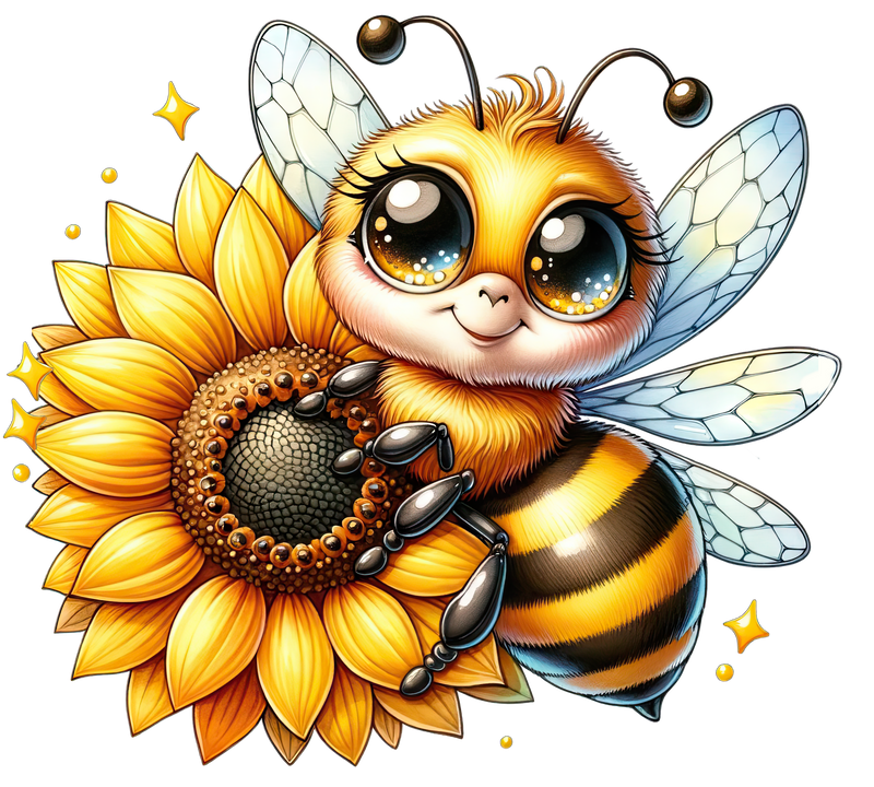 DTF Transfer Sheet - Sunflower Bee