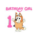 DTF Transfer Sheet - Birthday Girl dog