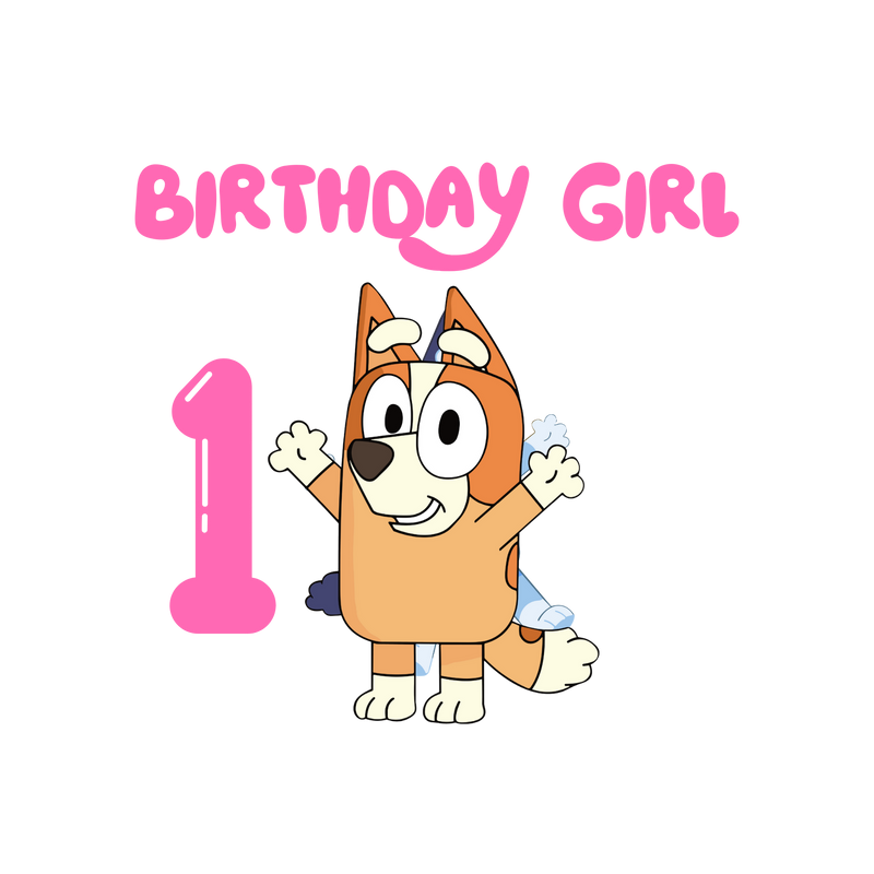 DTF Transfer Sheet - Birthday Girl dog