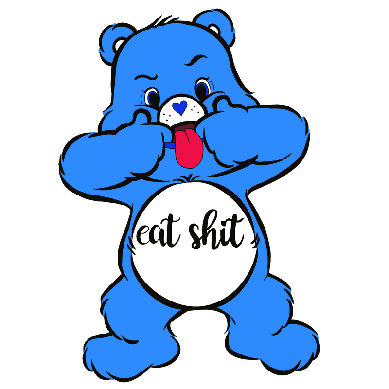 Transfer Sheet - Blue Eat Sh*T Care Bear