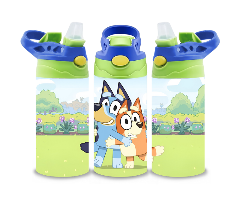 Cuddle Pups - 12oz Flip Top Bottle Sublimation Design